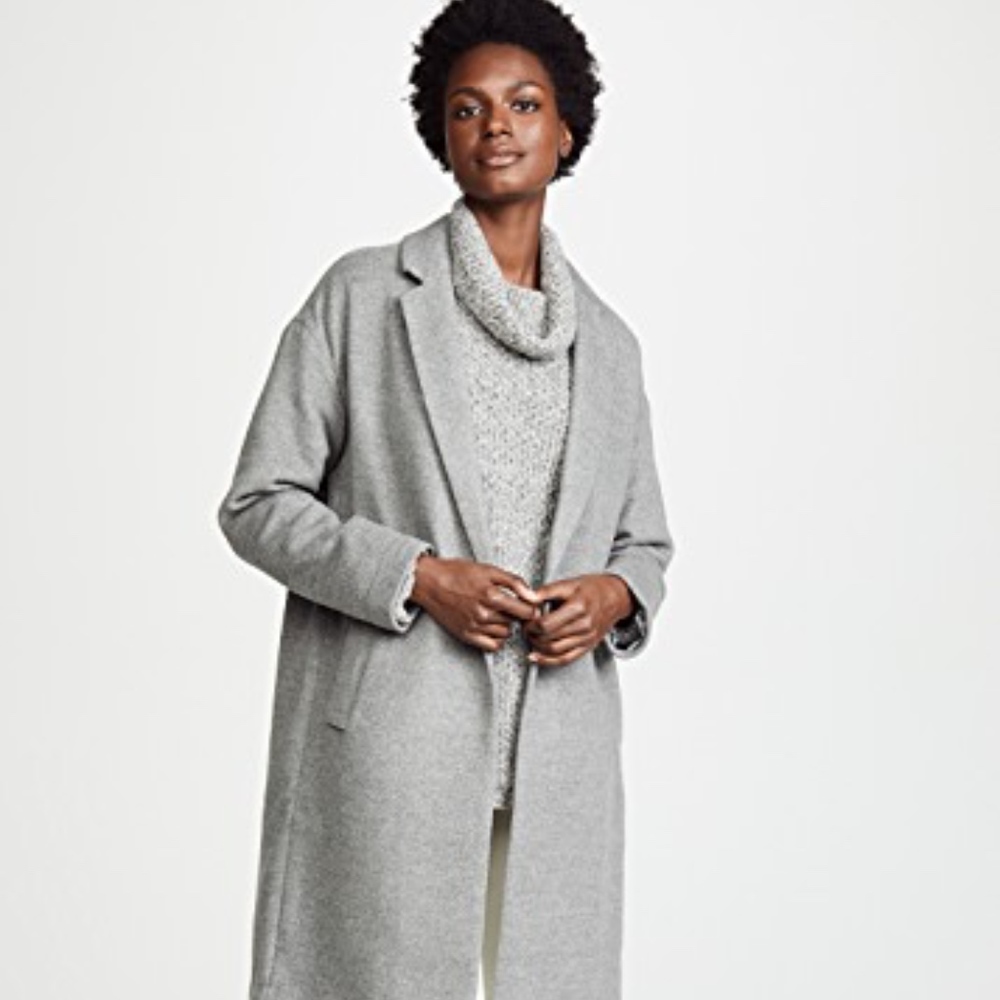 Madewell Monsieur Wool Blend Coat Gray Size XS